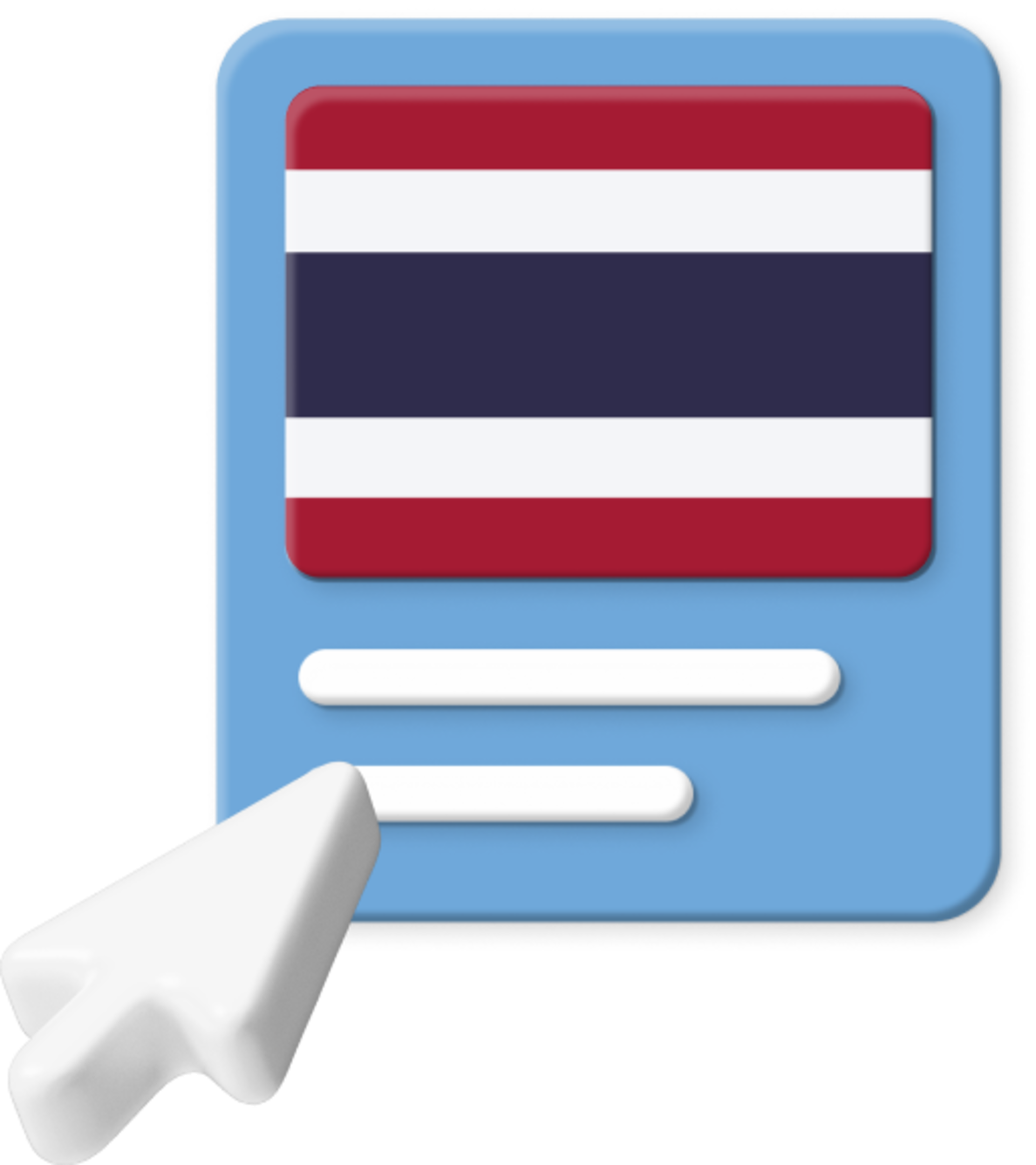 Thailand Flag with cursor icon