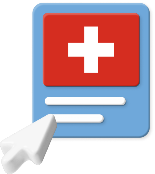 Switzerland Flag and Cursor Icon