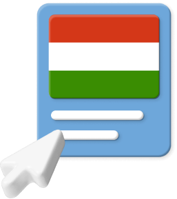 Hungarian flag with pointer