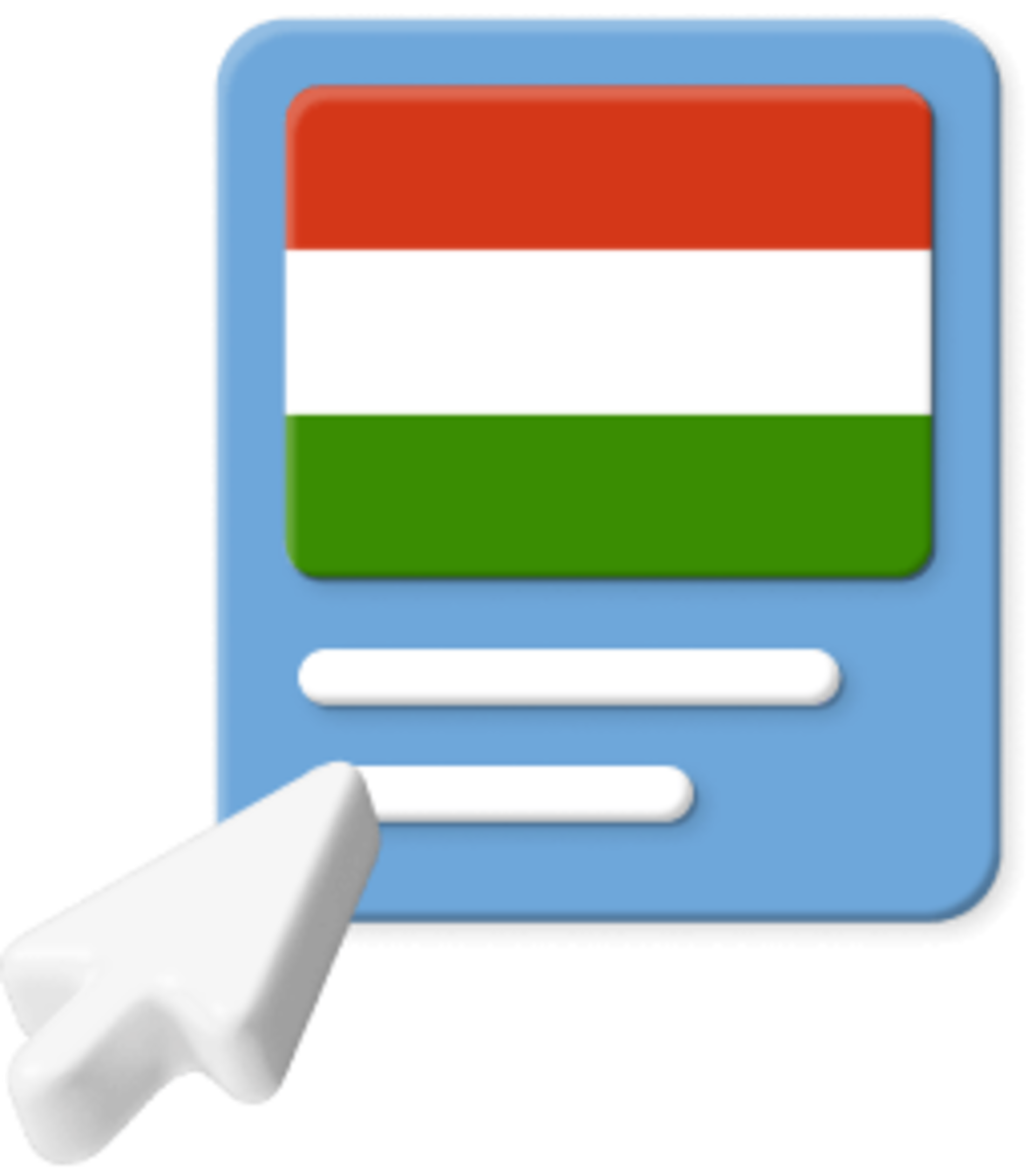 Hungarian flag with pointer