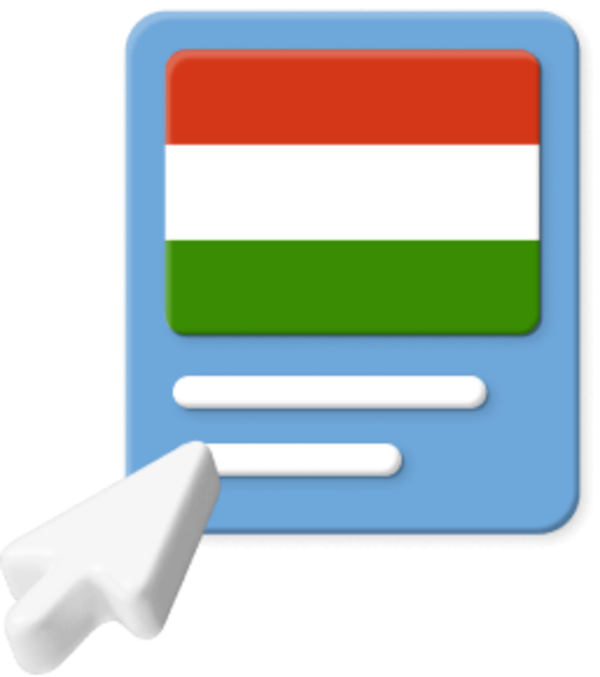 Hungarian flag with pointer