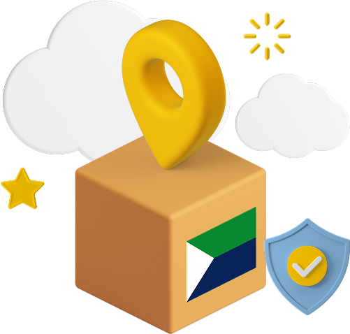El Hierro flag on parcel box graphic