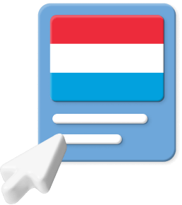 Luxembourg flag with pointer
