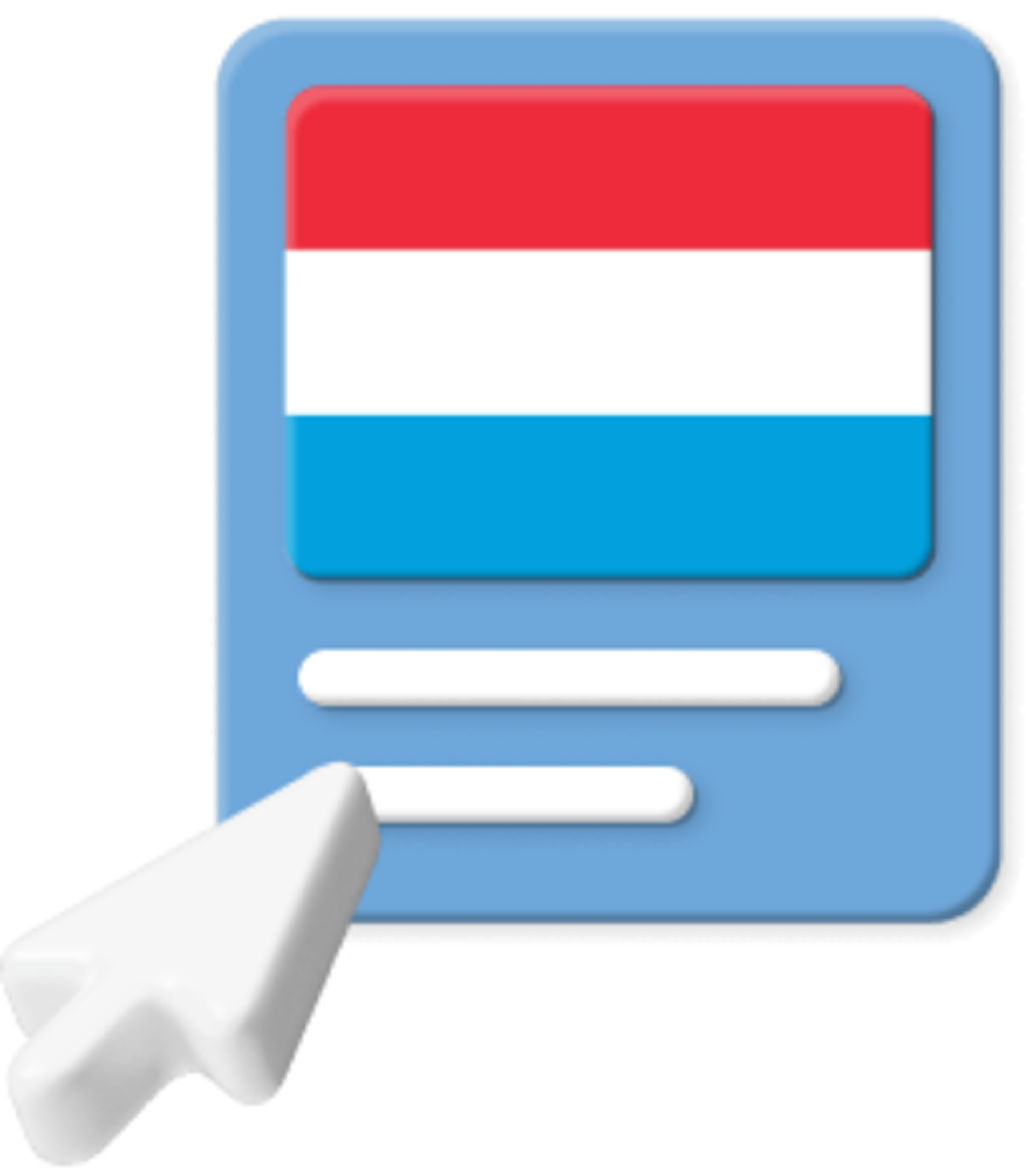 Luxembourg flag with pointer