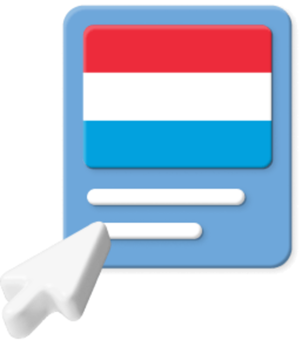 Luxembourg flag with pointer