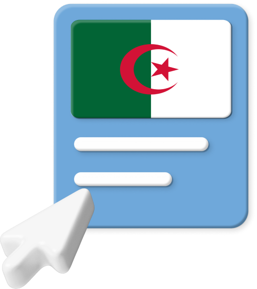 Algeria flag and cursor icon
