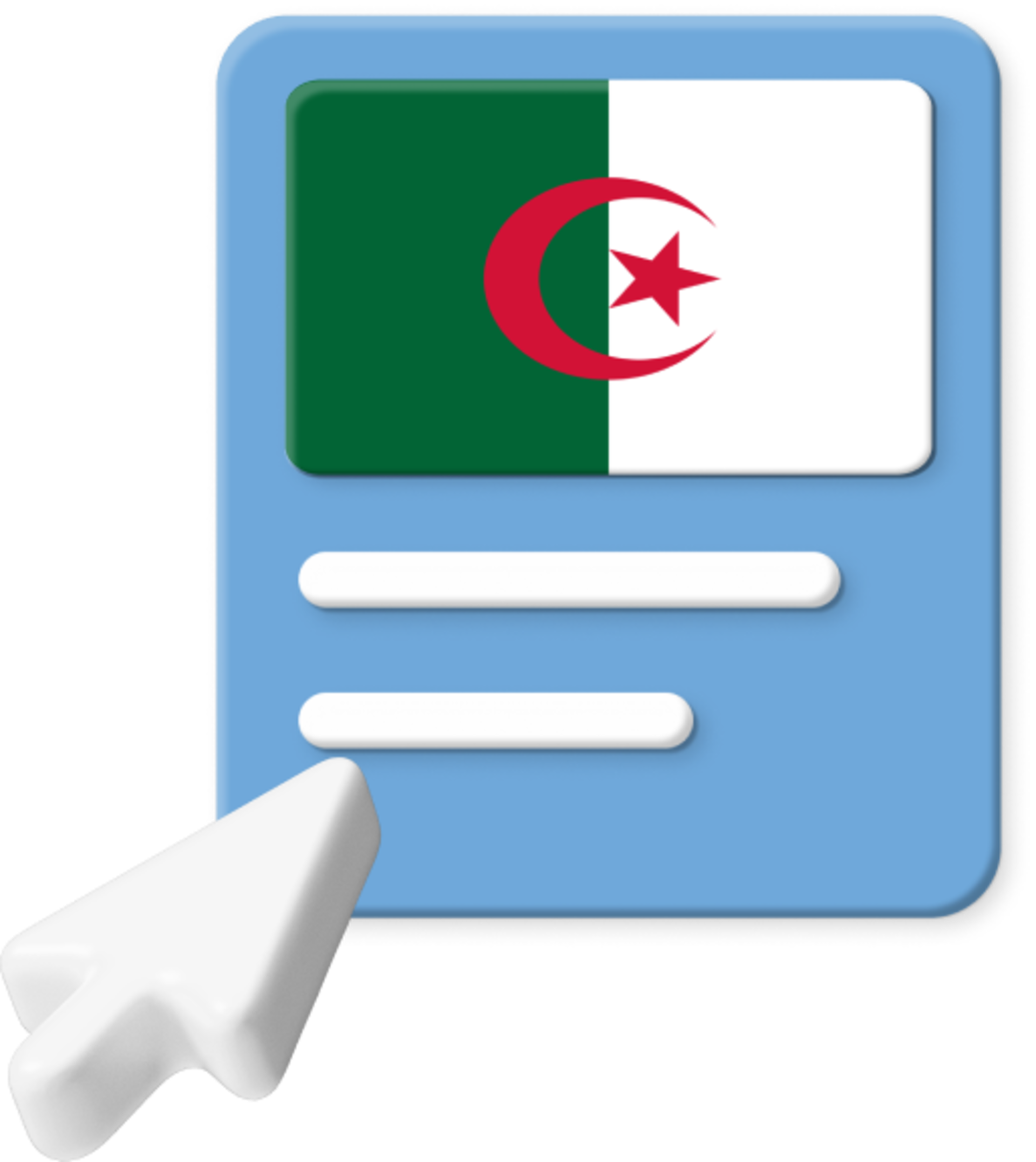 Algeria flag and cursor icon