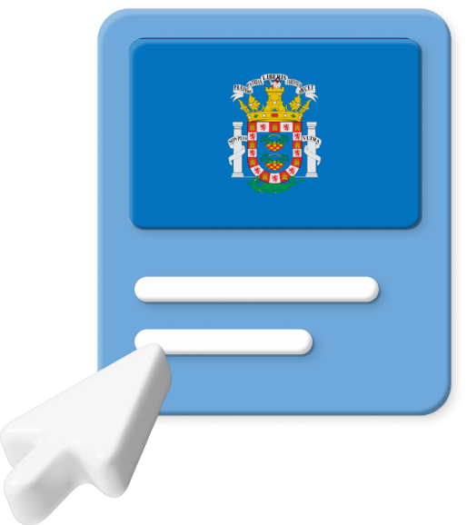 Melilla flag on webpage graphic