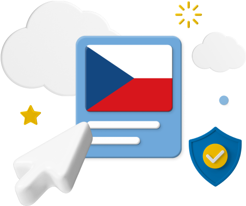 Czech Republic Flag and Icons