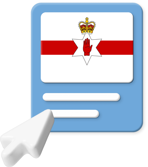 Northern Ireland flag with pointer