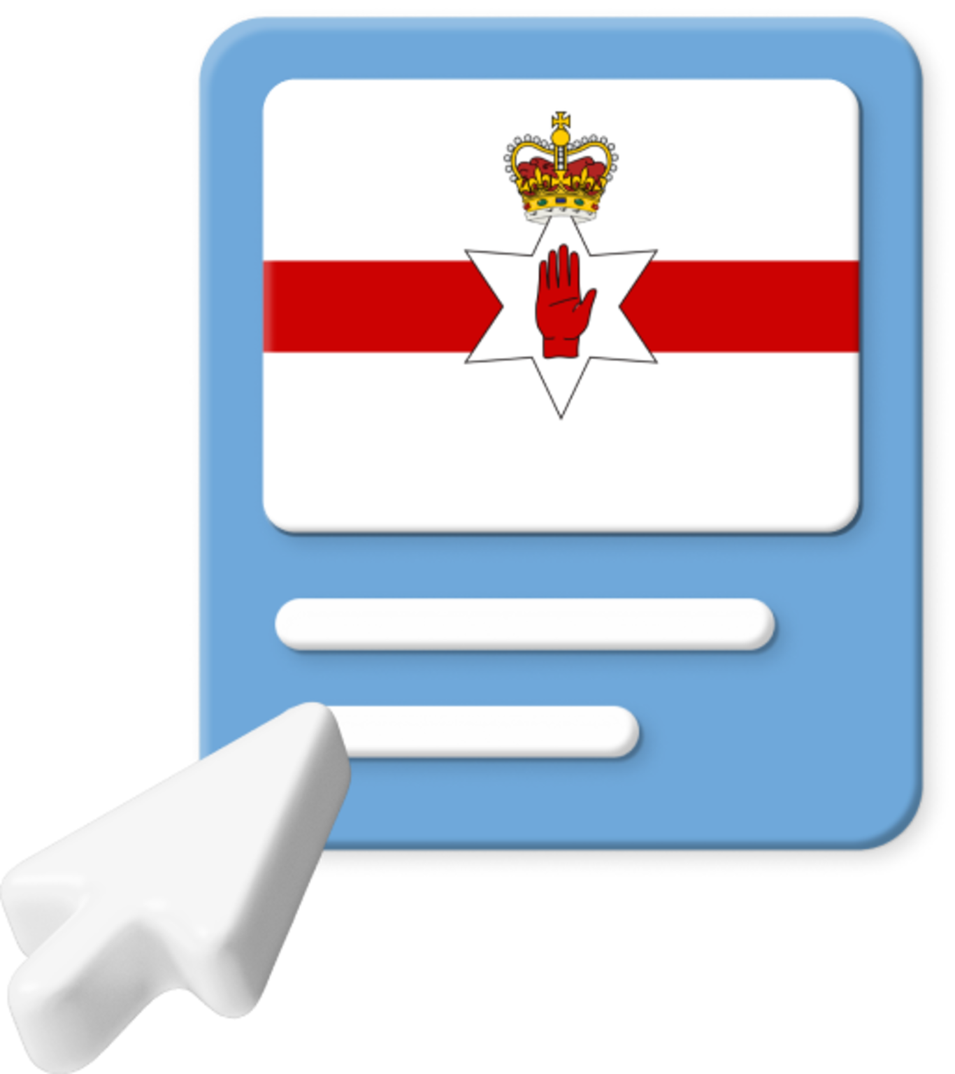 Northern Ireland flag with pointer