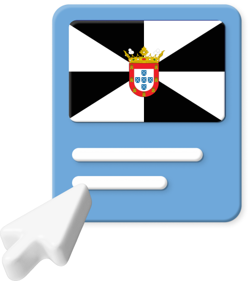 Ceuta flag on web page graphic