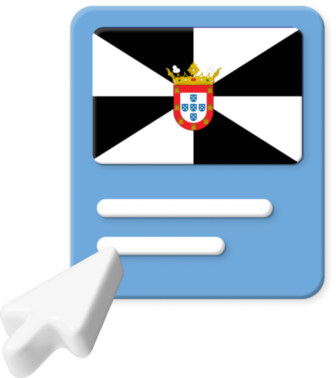 Ceuta flag on web page graphic