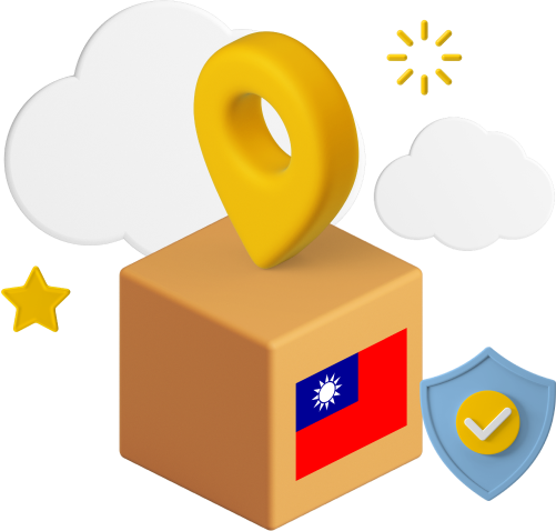 Taiwan parcel with icons