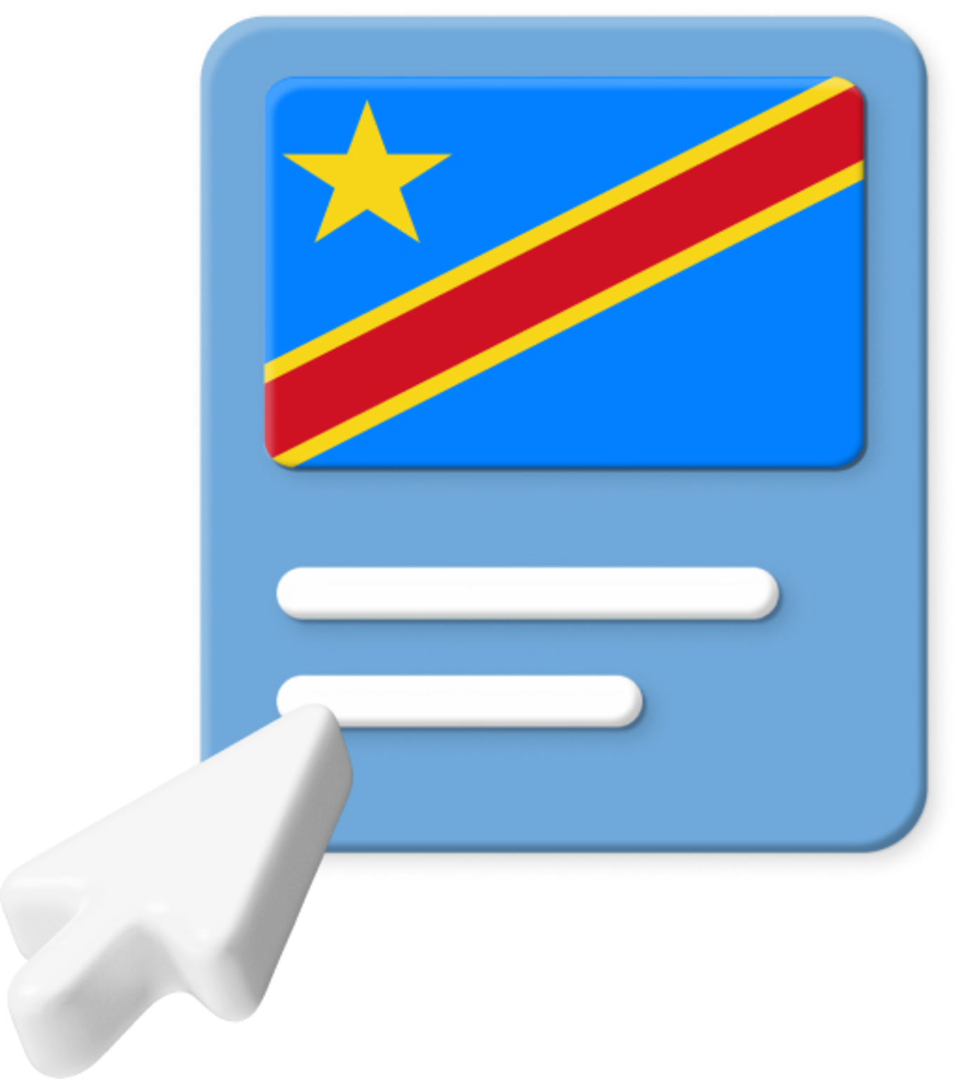 mouse clicking on Congo flag graphic
