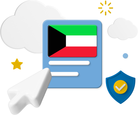Kuwait flag and icons