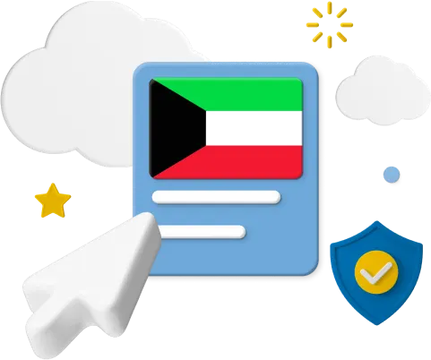 Kuwait flag and icons
