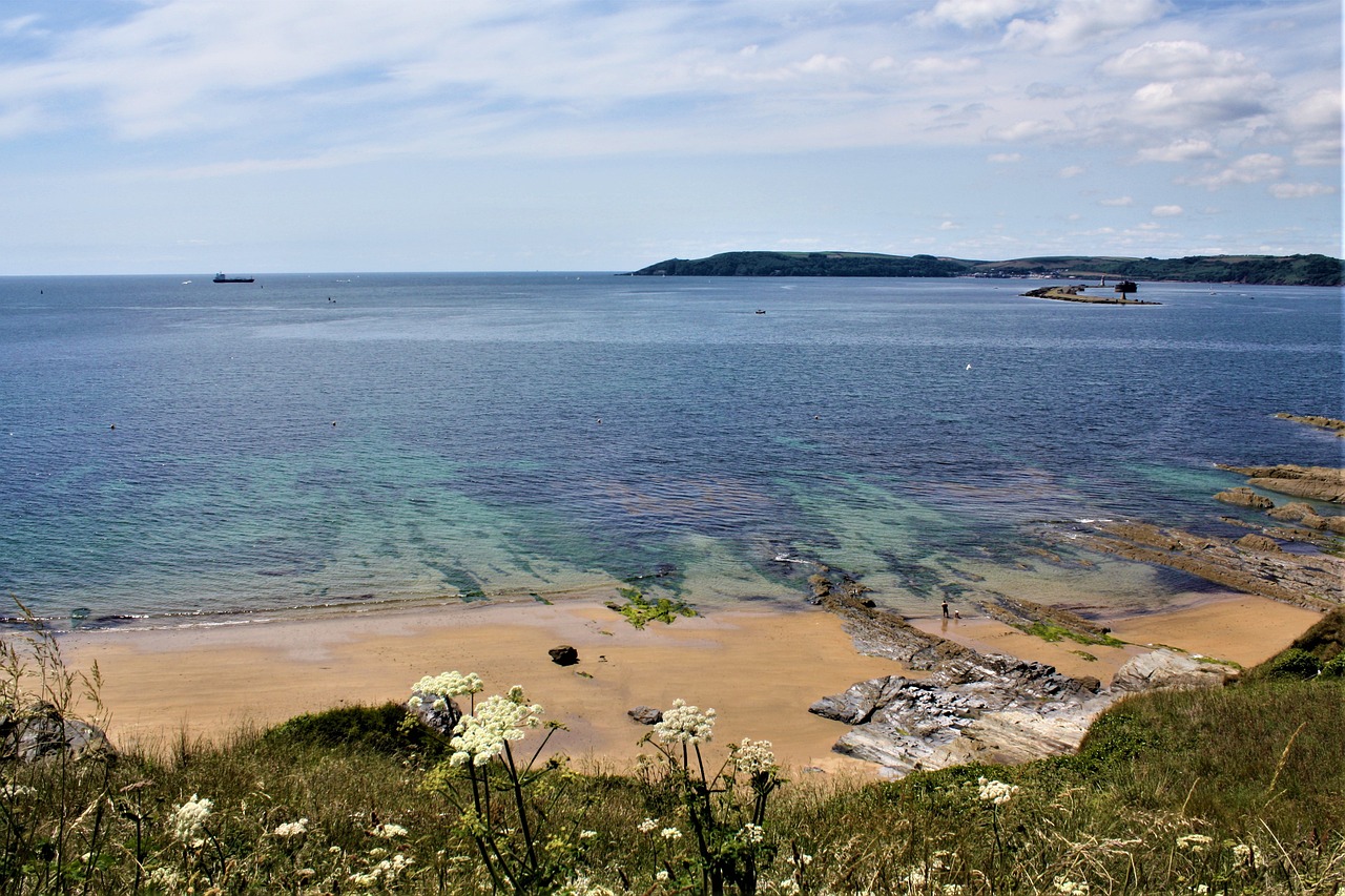 Plymouth Bay beach in Devon
