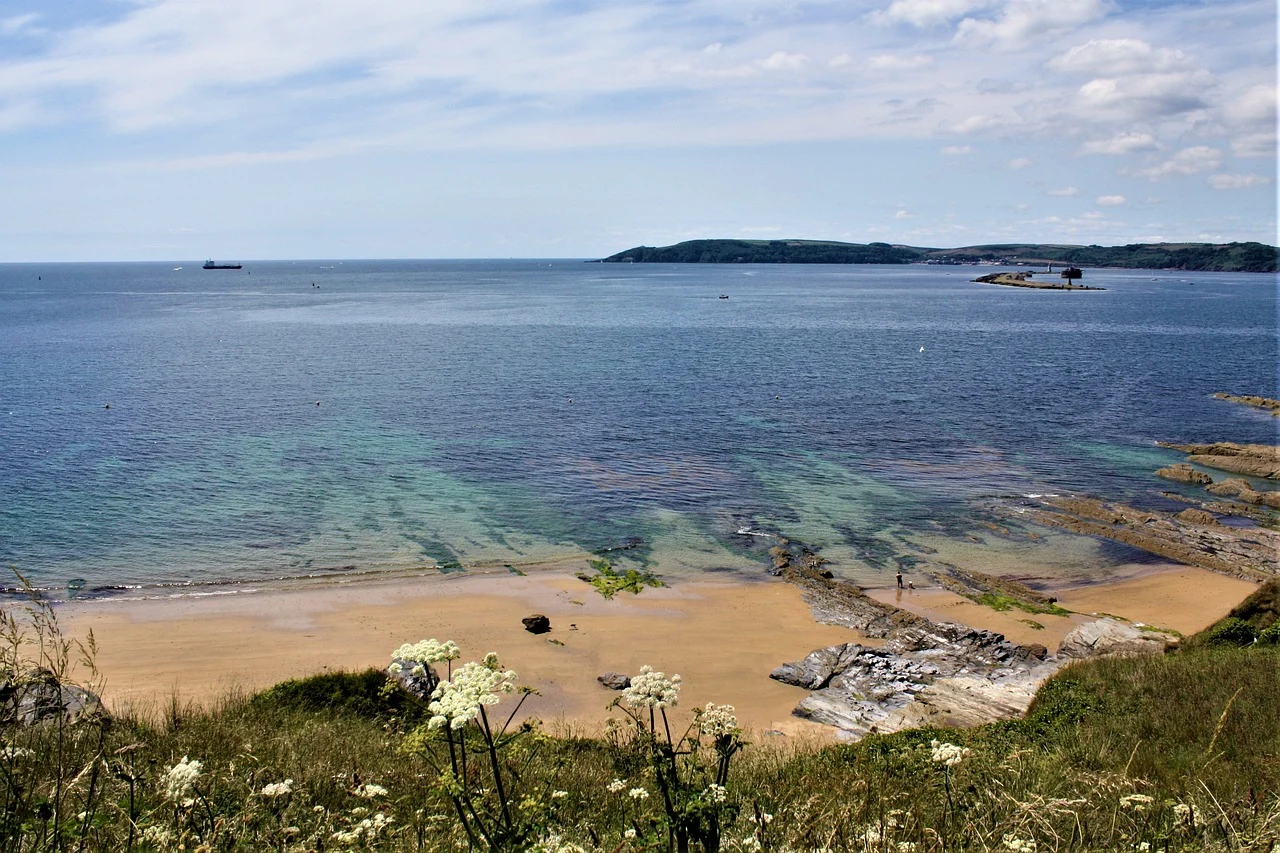Plymouth Bay beach in Devon