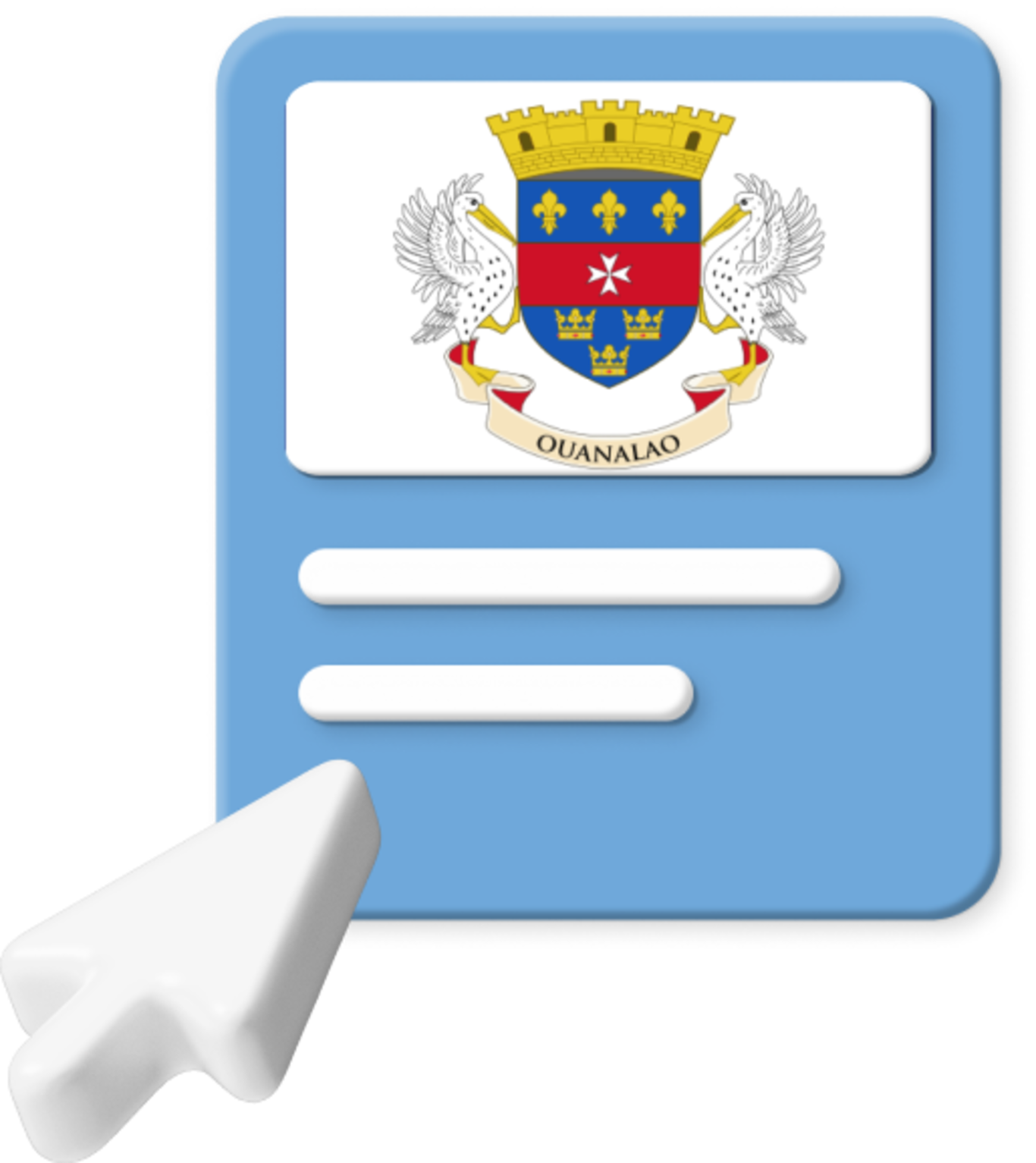 St. Barthelemy flag on web page graphic