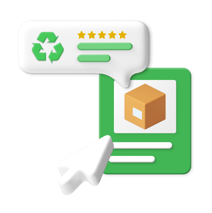 Green shipping parcel graphic