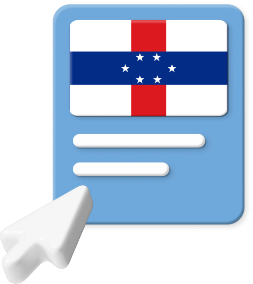Netherlands Antilles flag on web page graphic