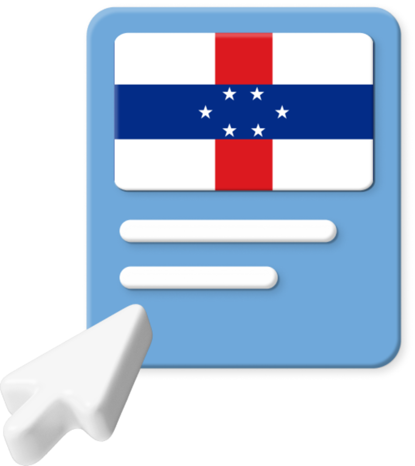 Netherlands Antilles flag on web page graphic