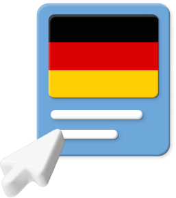 German flag with pointer