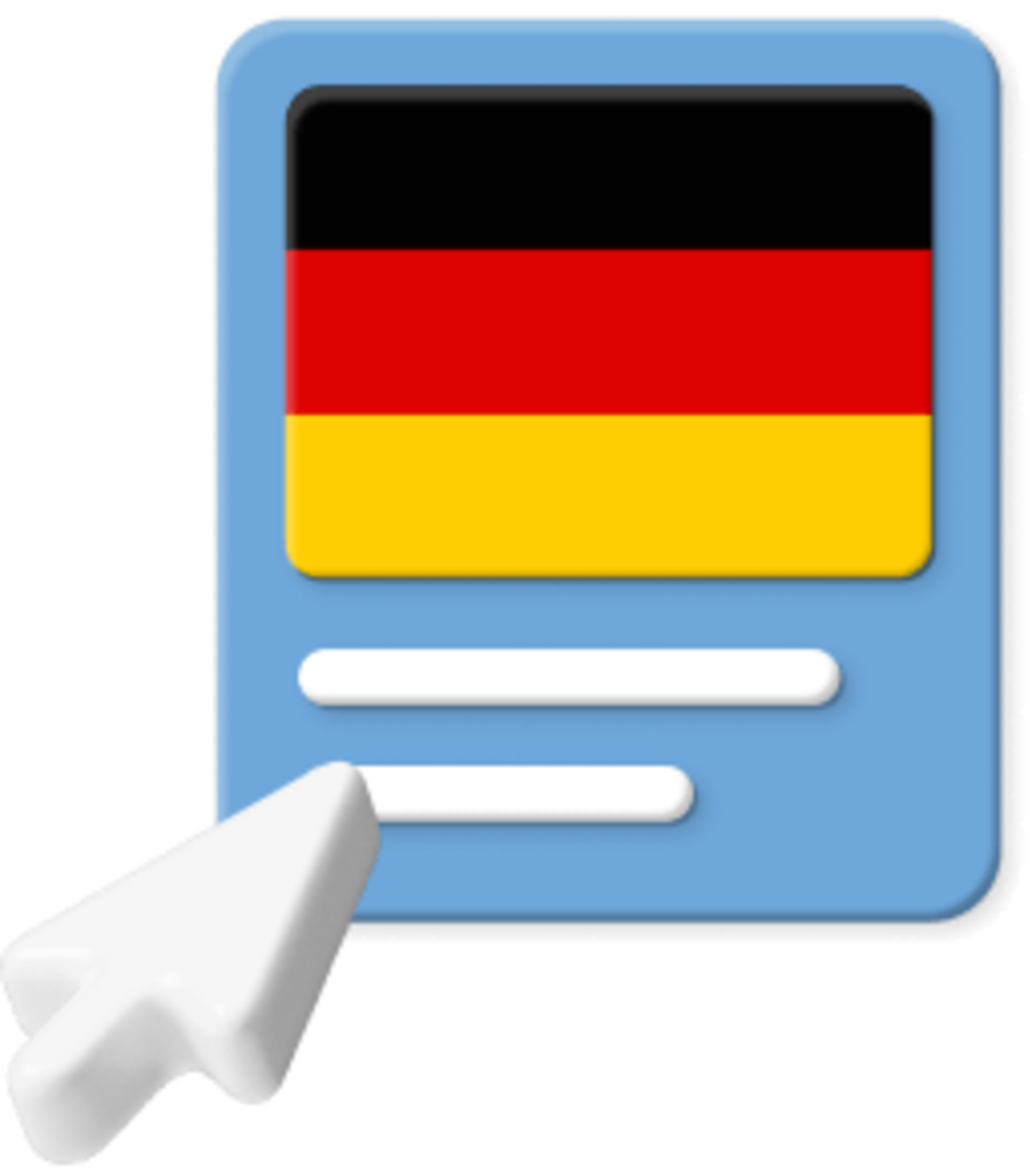 German flag with pointer