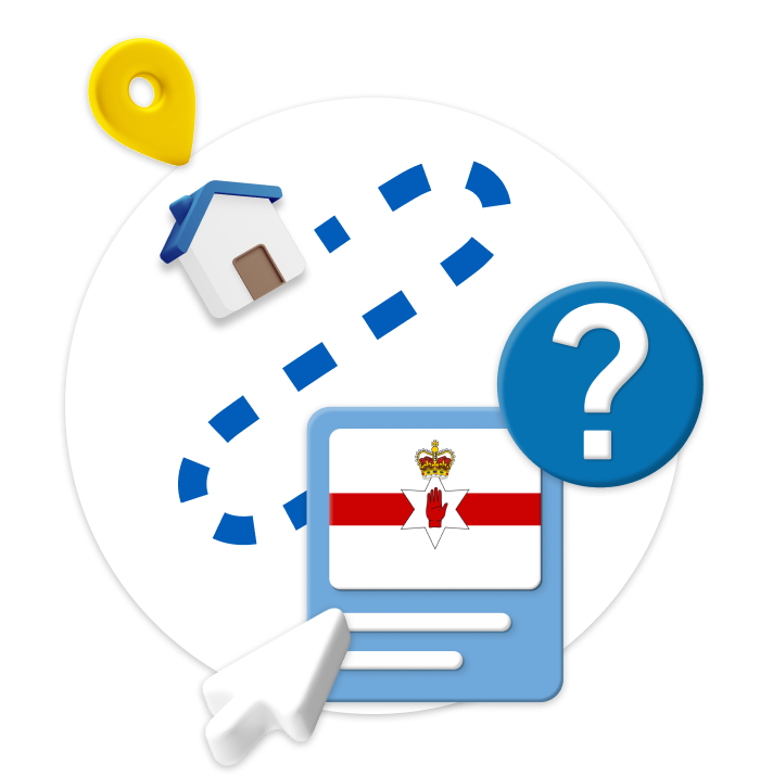 northern ireland flag shipping graphic