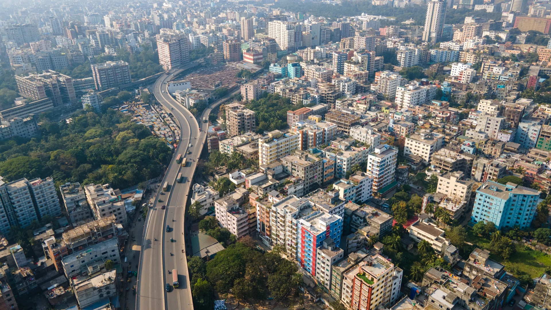View of city in Bangladesh
