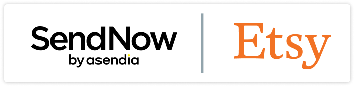 Send Now by Asendia and Etsy Logo