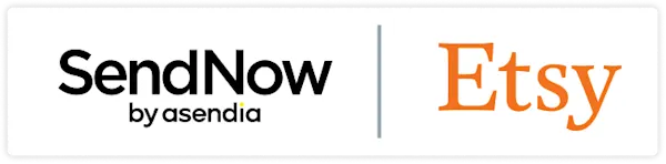 Send Now by Asendia and Etsy Logo