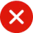 Cross in red circle