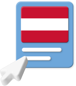 Austrian flag with pointer