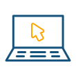 Laptop with cursor graphic
