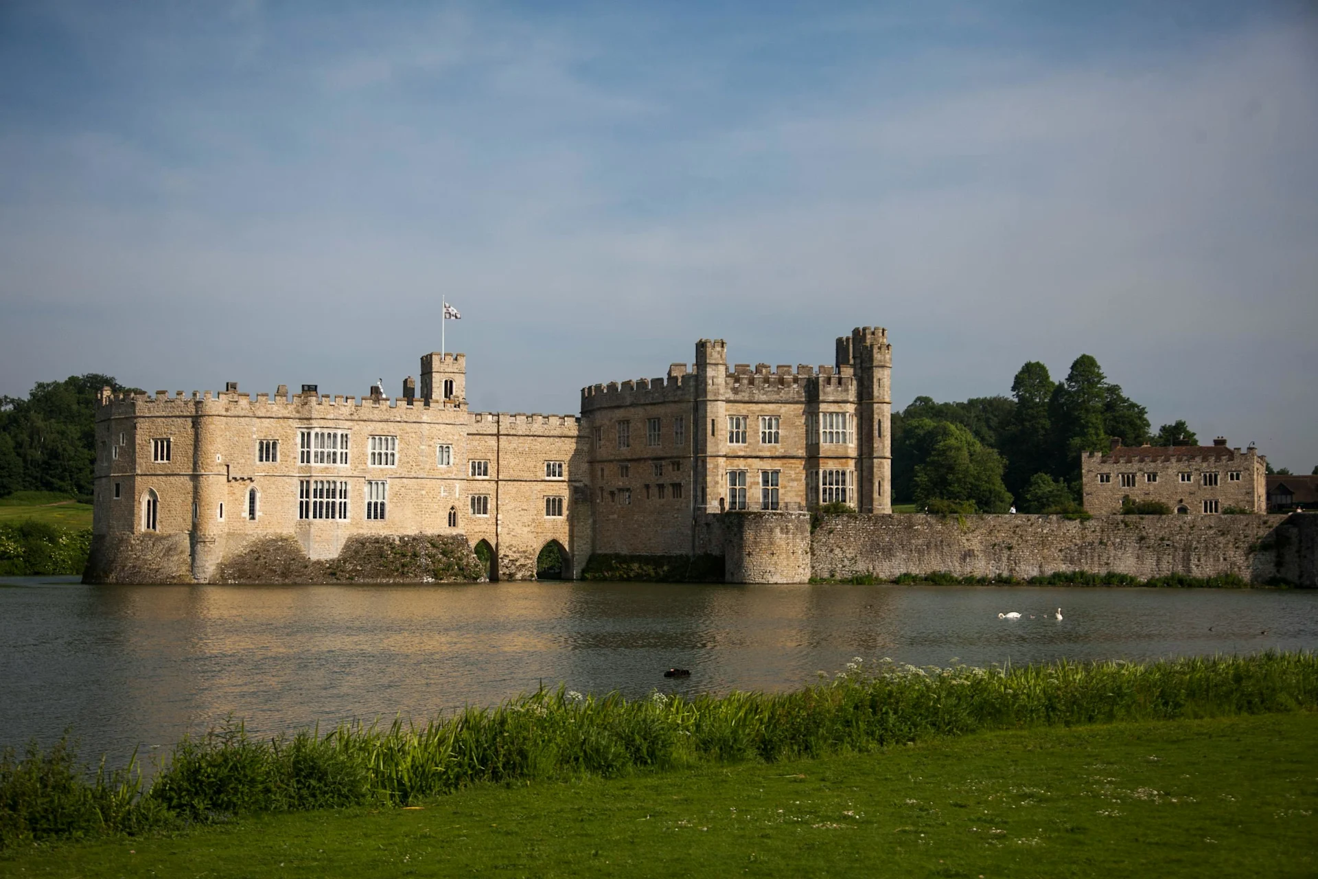 Photo of a Castle surrounded by a moat