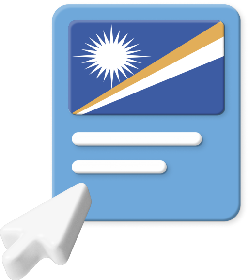 Marshall Islands flag on webpage graphic 