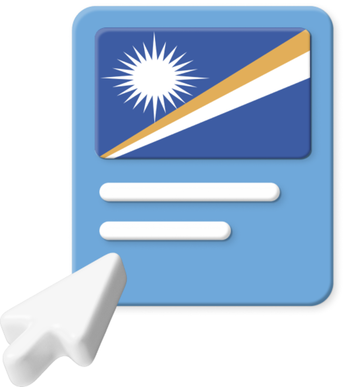 Marshall Islands flag on webpage graphic