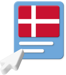 Danish flag with pointer
