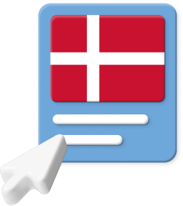 Danish flag with pointer