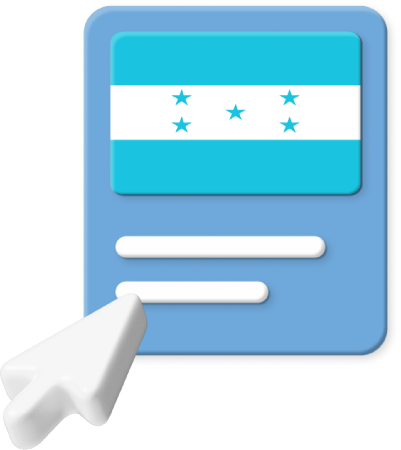 Honduras Republic flag on web page graphic