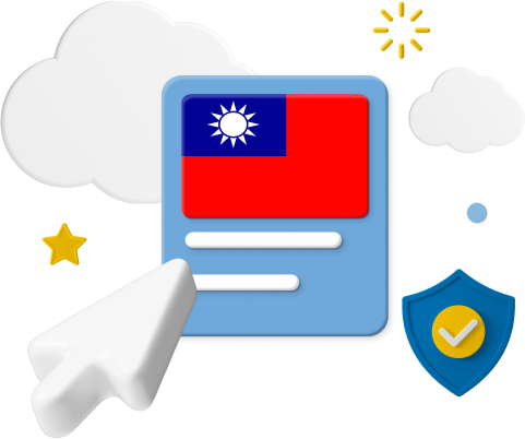 Taiwan Flag and Icons