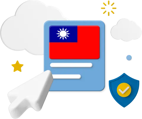 Taiwan Flag and Icons