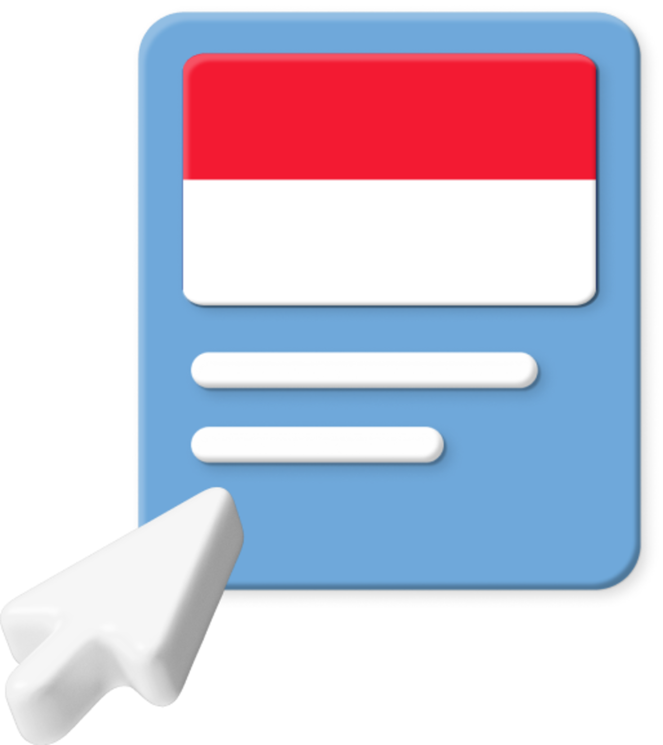 Monaco flag on webpage graphic