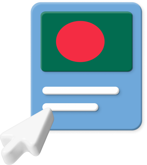 Bangladesh flag with cursor