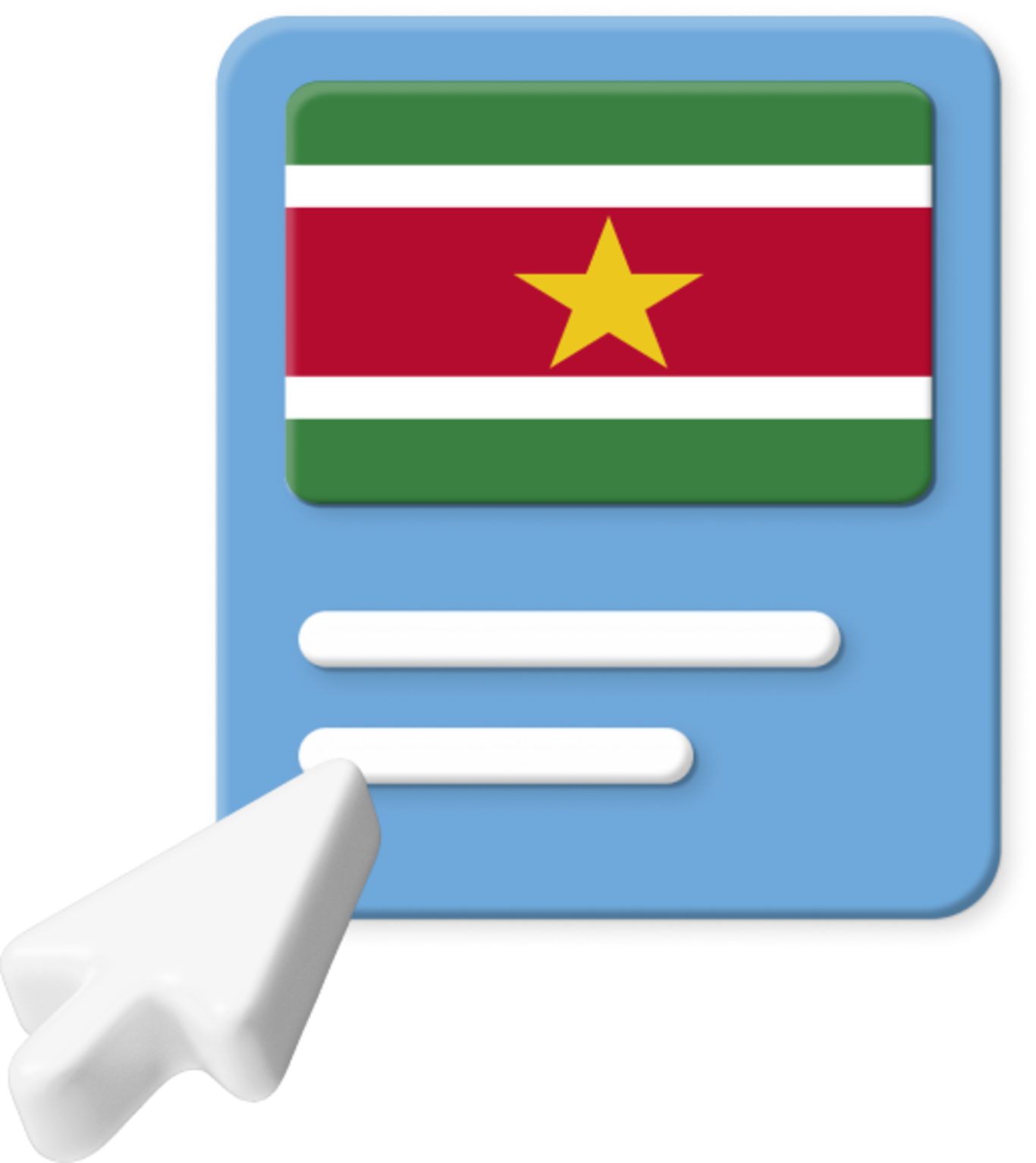 Suriname flag on webpage graphic