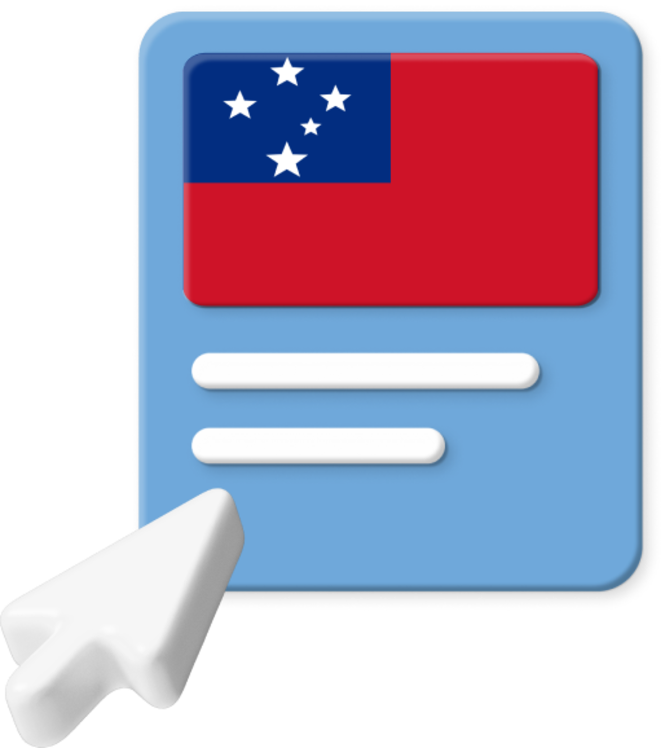 Samoa flag on webpage graphic