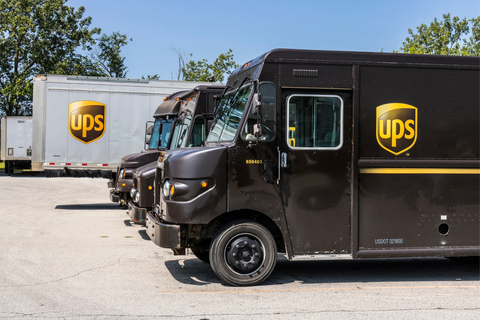 UPS Courier van line up