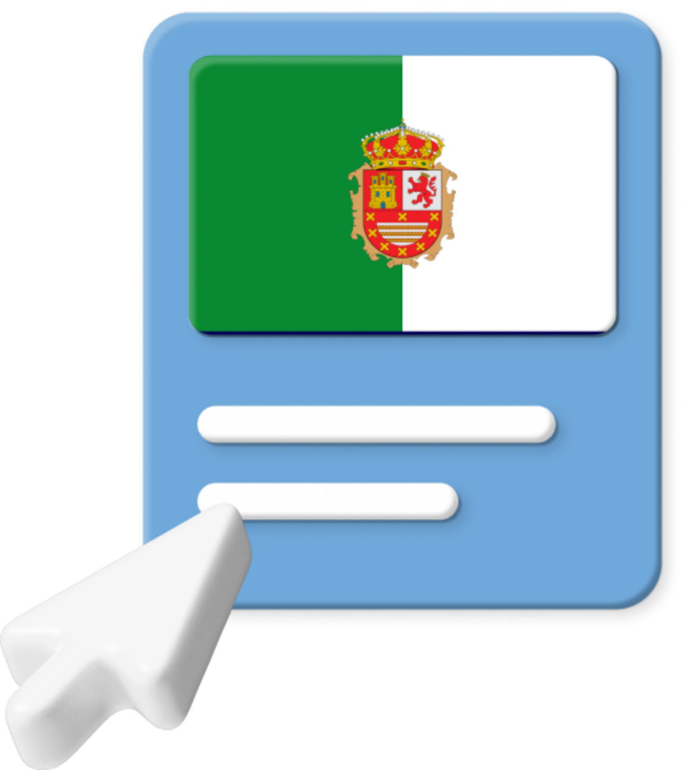Fuerteventura flag on web page graphic